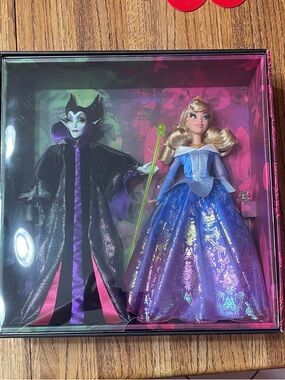 Disney Maleficent & Aurora Doll Set - Black, Purple & Blue